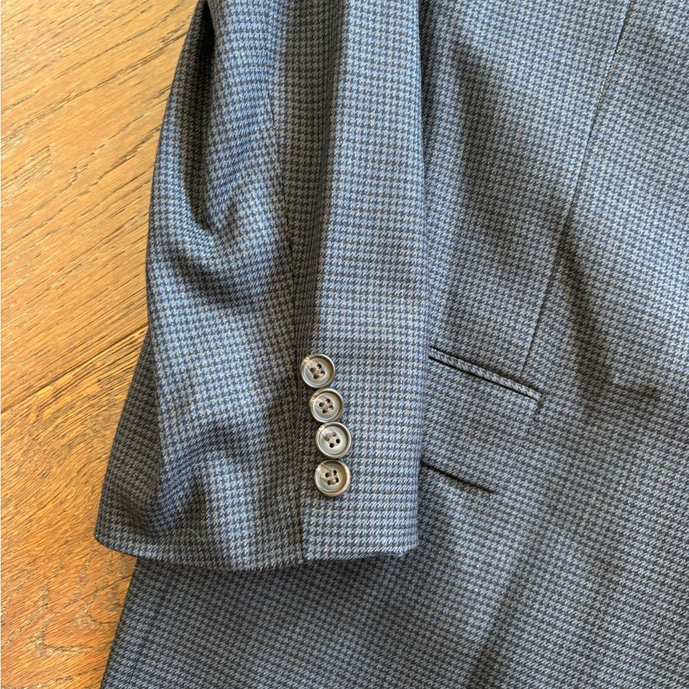 Macy's Dark Gray Patterned Blazer - image 2